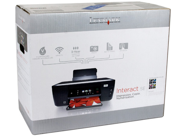 Multifuncional Lexmark Interact SE S608 incluye Wi-Fi 802.11b/g/n y touchscreen, Impresora, Copiadora y Escáner.