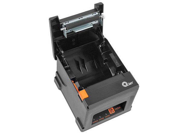 Miniprinter Térmica para Recibos Qian QOP-T80UL-RI-0, 80 mm, USB, LAN, 1D y 2D. Color Negro