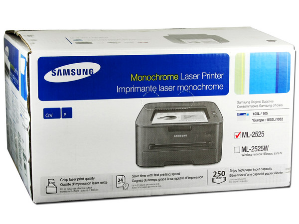 Impresora Láser Samsung ML-2525 de hasta 24ppm, 1200x600 dpi, USB
