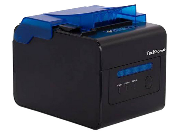 Impresora Térmica TechZone TZBE302E de 80mm, 203 DPI, Cortador automático. Color Negro.