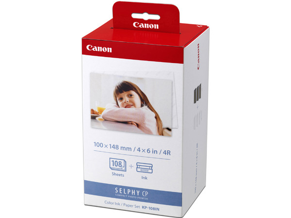 Caja con 10 piezas del Kit de cartucho y papel fotográfico para Canon Selphy.