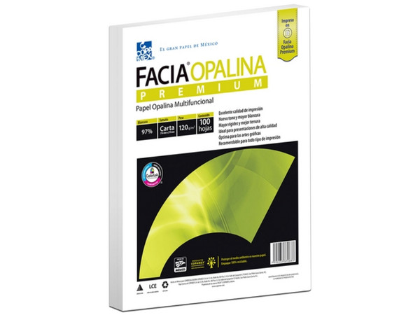 Papel Opalina Copamex Tamaño Carta, 120gr, Paquete de 100 Hojas.