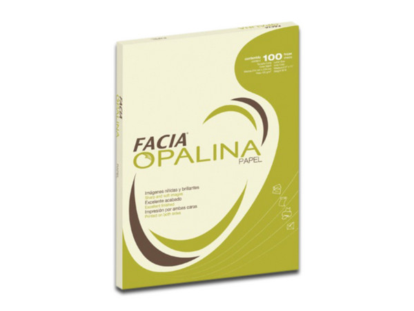 Papel Opalina Copamex Tamaño Carta, paquete de 100 hojas. Color Marfil.