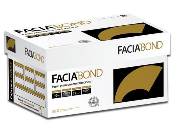 Papel Bond Copamex Tamaño Oficio, Blancura 96%, Caja con 10 paquetes de 500 hojas.