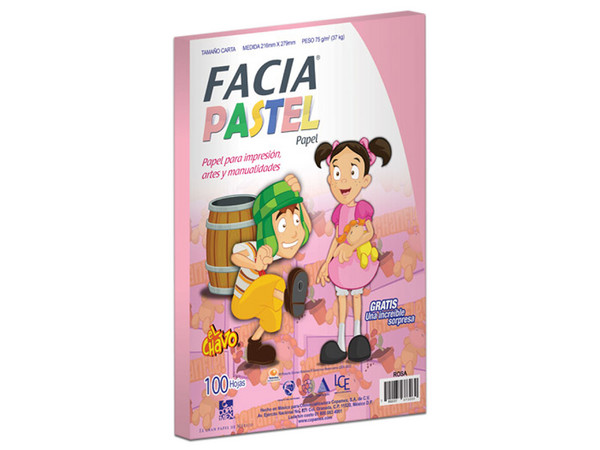 Papel Copamex Cereza/Rosa, Tamaño Carta, Peso de 75 g/m. Paquete con 100 Hojas.