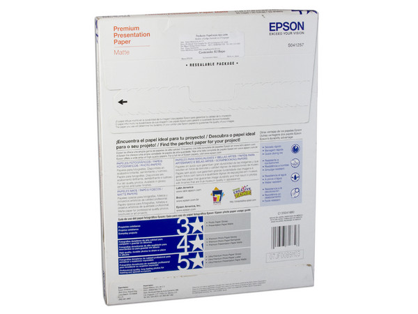 Papel Epson Matte Paper Heavy weight, Carta, 50 Hojas