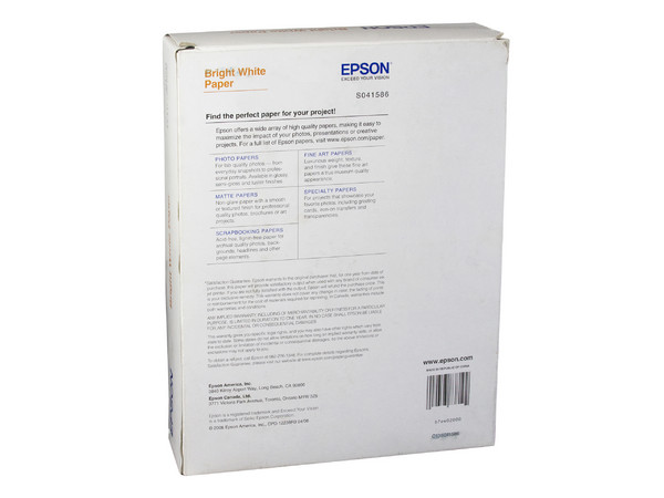 Papel Epson Premium Bright White, Carta, 500 Hojas