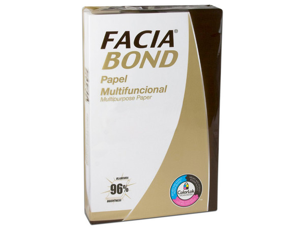 Papel Copiadora Facia tamaño Oficio, Blancura 96%