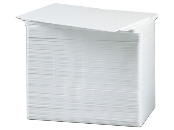 Tarjetas PVC para Impresoras de Tarjetas HID PVC30M Paquete con 500 tarjetas, grosor de 30 milésimas. Color Blanco.