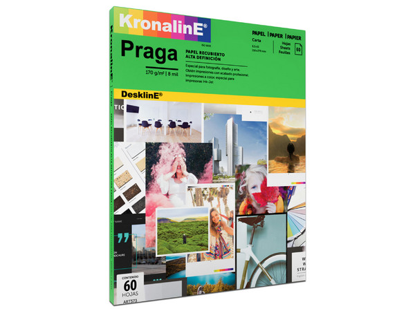 Papel Fotográfico Kronaline ART573, Paquete de 60 Hojas, Tamaño Carta, Color Mate.