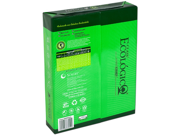Papel Bond Scribe ecológico, blancura 88% 75gr/m2 caja con 10 paquetes de 500 hojas