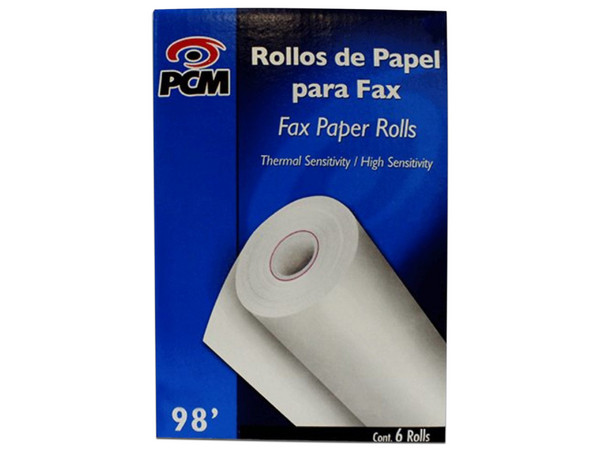 Papel Fax PCM 30 M, Paquete con 6 Rollos.