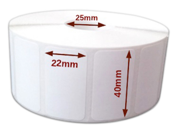 Rollo de etiquetas POSline con 1990 etiquetas térmicas de 40 x 22 Rectangular, 150 m.
