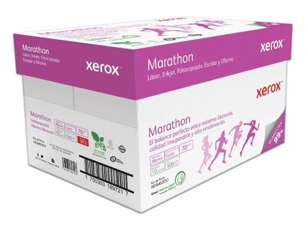 Papel Xerox Marathon Bond tamaño Oficio. Caja con 2500 Hojas
