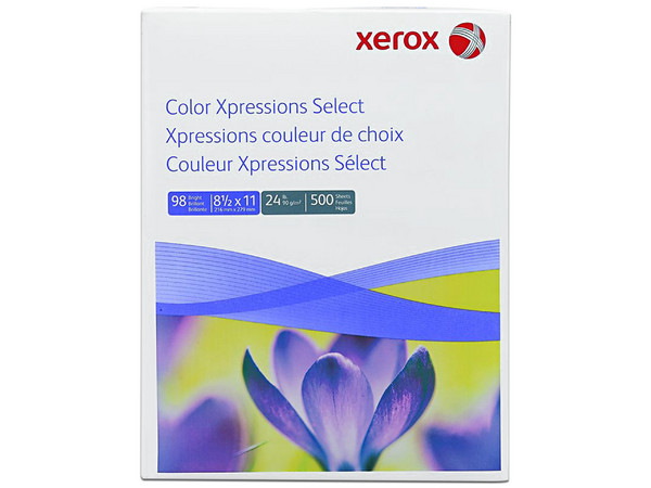 500 hojas de papel Bond Xerox Xpression tamaño Carta. Color Blanco.