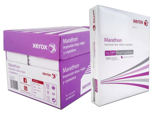 Papel Bond Xerox Tamaño Carta, 1000 Hojas, Color Blanco.