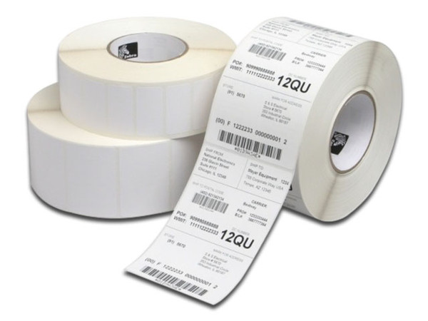 Rollo de etiquetas ZEBRA Polypro 3000T con 2,440 etiquetas de 3