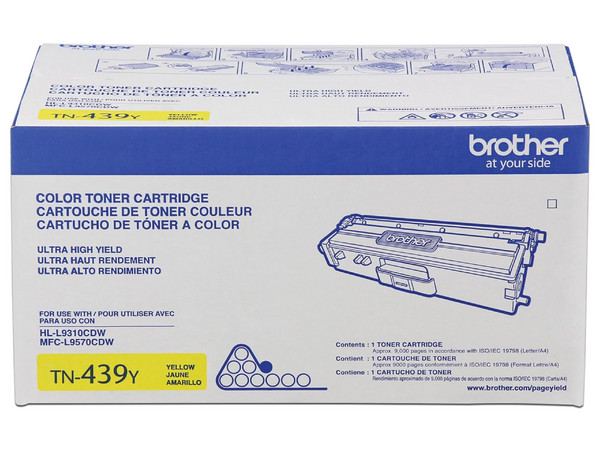 Tóner Brother TN439Y, Amarillo, 9,000 Páginas, Compatible con HL-L9310CDW / MFC-L9570CDW.