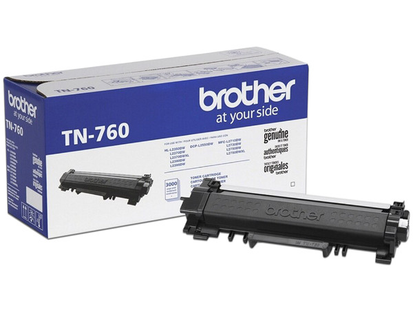 Cartucho de tóner Brother Modelo: TN760, Negro.