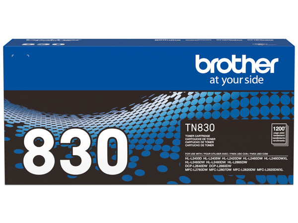 Tóner Brother TN-830, Color Negro, Hasta 1.200 Páginas.