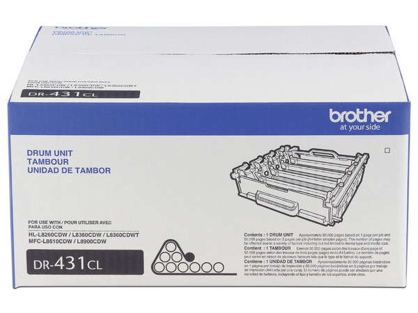 Unidad de tambor Brother, Modelo: DR431CL.