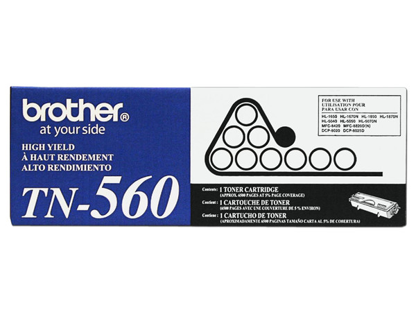 Cartucho de Tóner Brother Negro, Modelo: TN-560