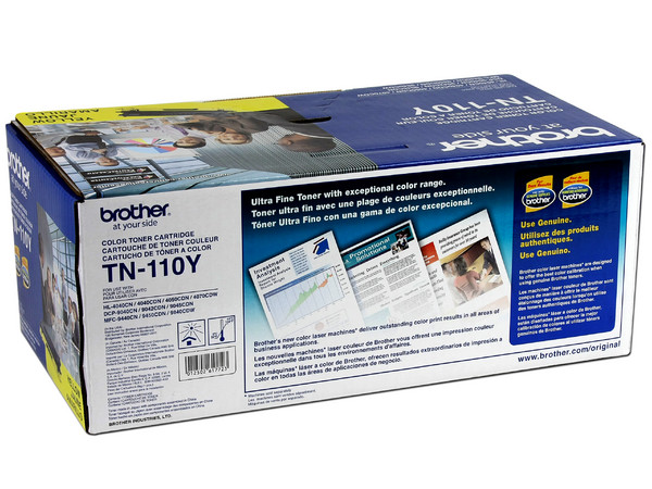 Cartucho de Toner Brother Amarillo, Modelo: TN-110Y