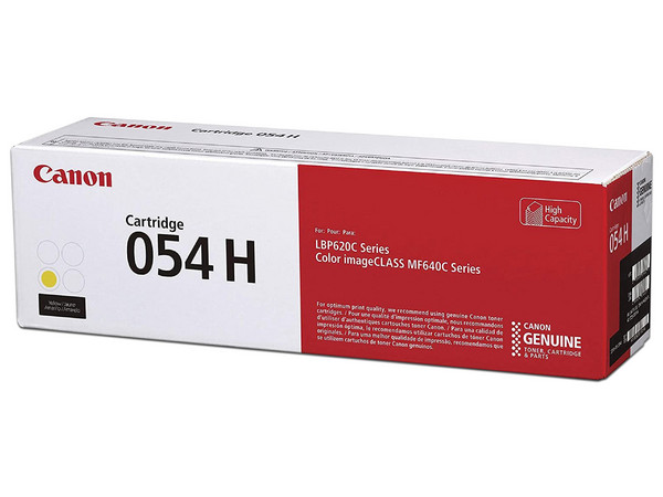 Cartucho tóner Canon Cartridge 054H Amarillo, Modelo: 3025C001AA.