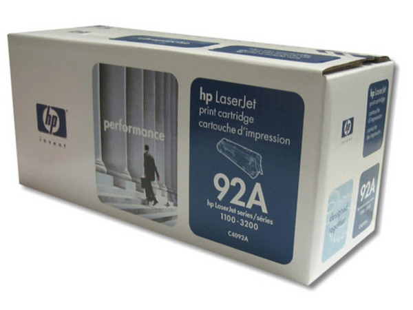 Cartucho de tóner HP 92A Negro Laserjet Original (C4092A).