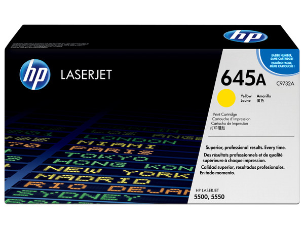 Cartucho de tóner HP 645A Amarillo Laserjet Original (C9732A).