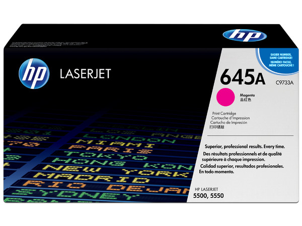 Cartucho de tóner HP 645A Magenta Laserjet Original (C9733A).