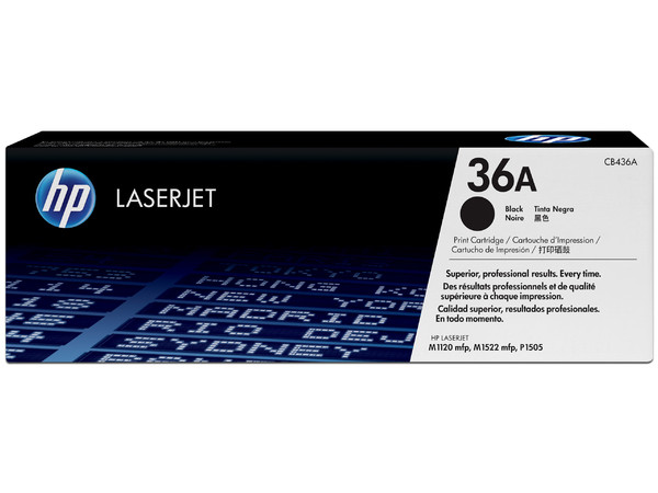 Cartucho de tóner HP 36A Negro Laserjet Original (CB436A).
