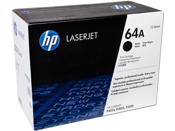 Cartucho de tóner HP 64A Negro Laserjet Original (CC364A).