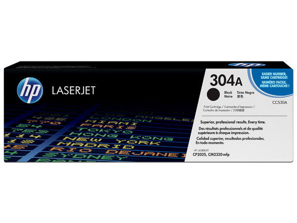 Cartucho de tóner HP 304A Negro Laserjet Original (CC530A).