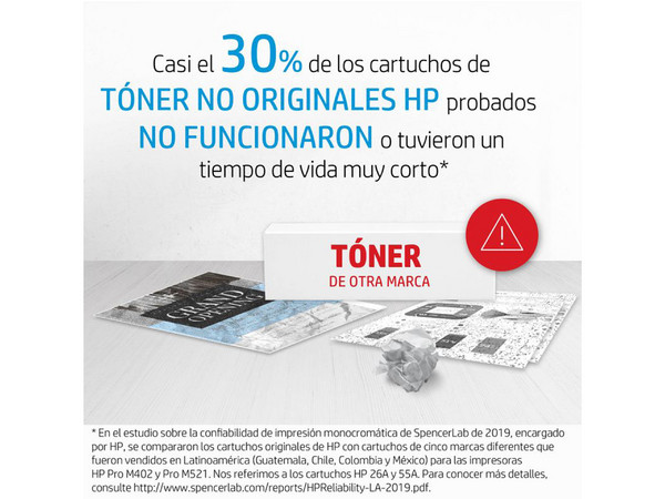 Cartucho de tóner HP 126A Negro Laserjet Original (CE310A).