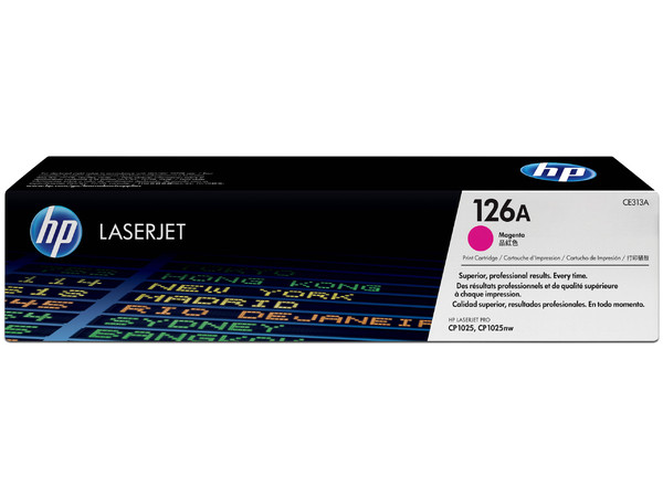 Cartucho de tóner HP 126A Magenta Laserjet Original (CE313A).