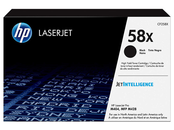 Cartucho de tóner HP 58X Negro LaserJet Original (CF258X).