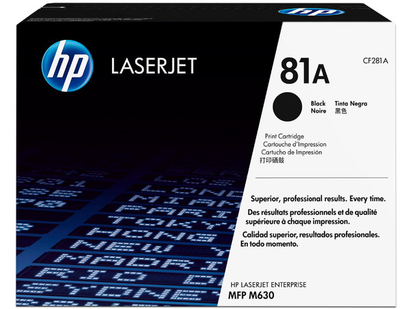 Cartucho de tóner HP 81A Negro Laserjet Original (CF281A).