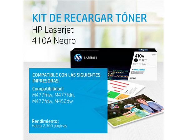 Tóner para impresora HP Negro Laserjet Original (CF410A).
