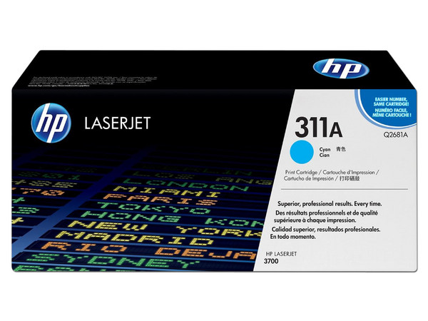 Cartucho de tóner HP 311A Cian Laserjet Original (Q2681A).