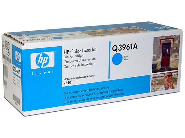 Cartucho de tóner HP 122A Cian Laserjet Original (Q3961A).