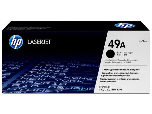 Tóner para impresora HP 49A Negro Laserjet Original (Q5949A).