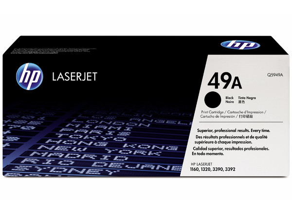 Cartucho de tóner HP 49X Negro Alto rendimiento Laserjet Original (Q5949X).