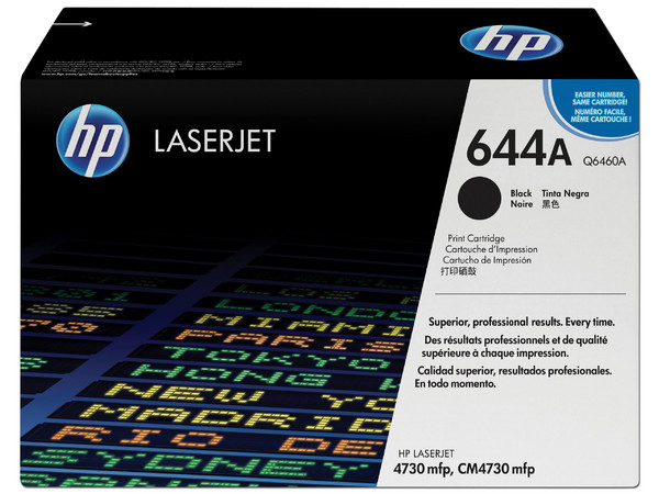 Cartucho de tóner HP 644A Negro Laserjet Original (Q6460A).