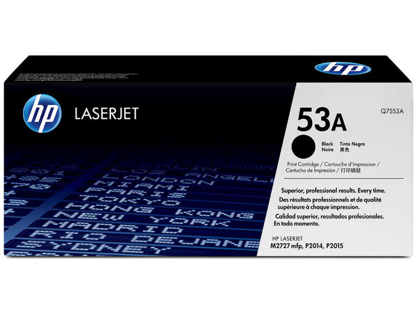 Cartucho de tóner HP 53A Negro Laserjet Original (Q7553A).