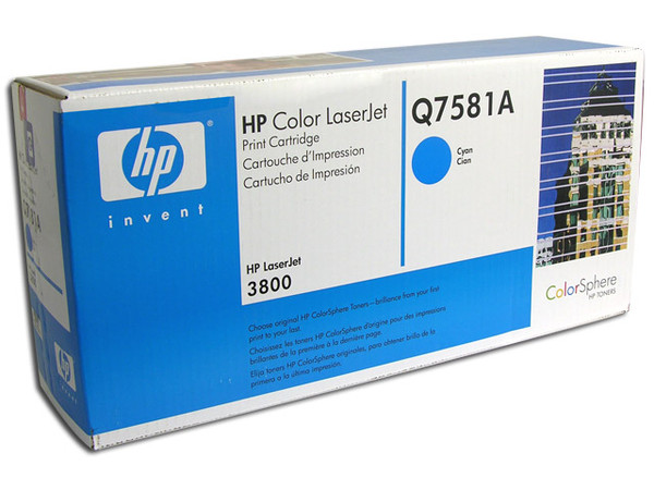 Cartucho de tóner HP 503A Cian Laserjet Original (Q7581A).