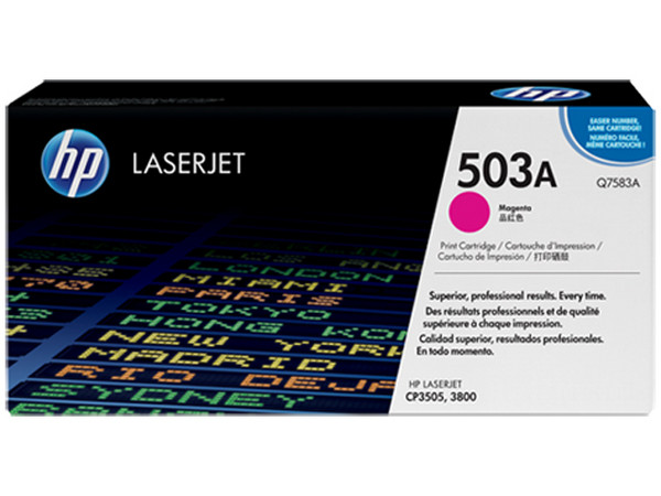 Cartucho de tóner HP 503A Magenta Laserjet Original (Q7583A).