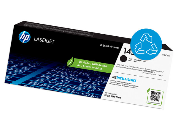 Cartucho de Tóner HP 145X, Negro LaserJet Original (W1450X).