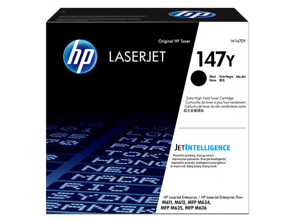 Cartucho de tóner HP 147Y Negro Laserjet Original (W1470Y).