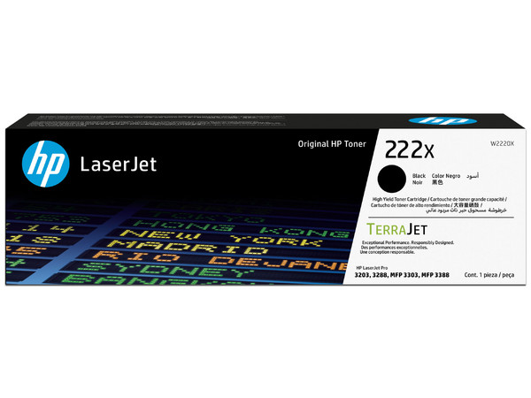 Toner HP 222X W2220X negro para Laserjet Pro MFP 3303 / MFP 3388